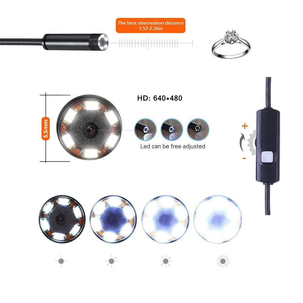 7MM Endoscope Camera 3n1 Micro